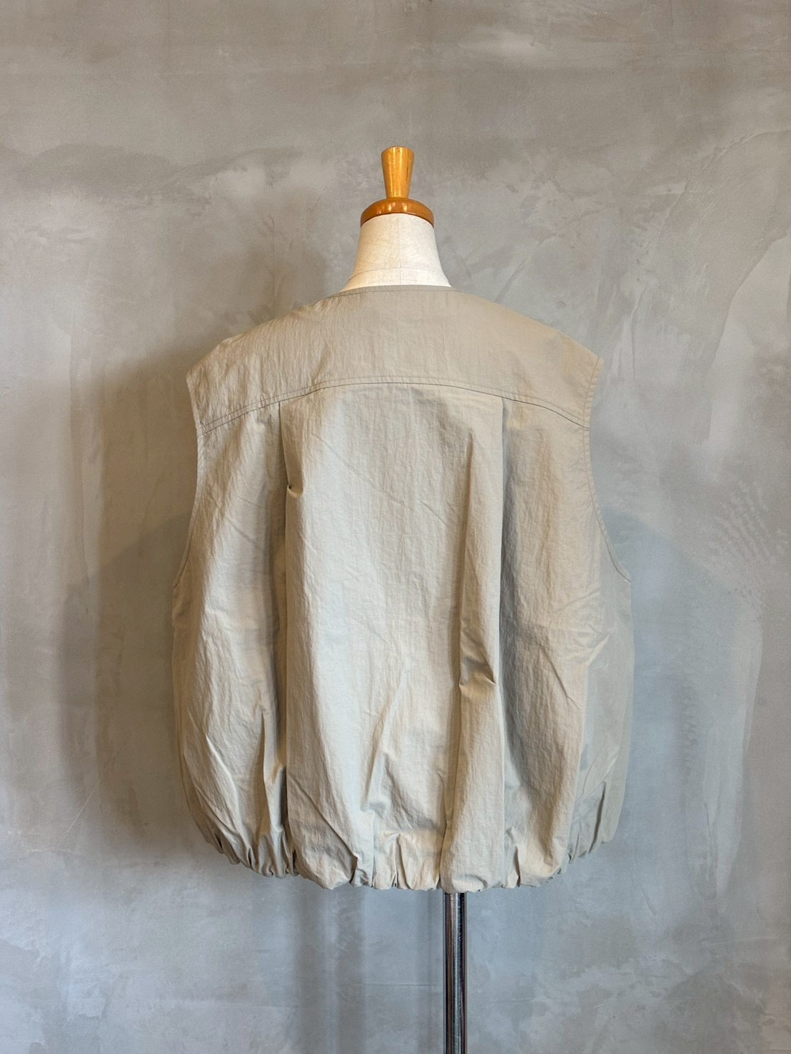 【maomade】 ヴィンテージウェザーバルーンシルエットZIP UPベスト