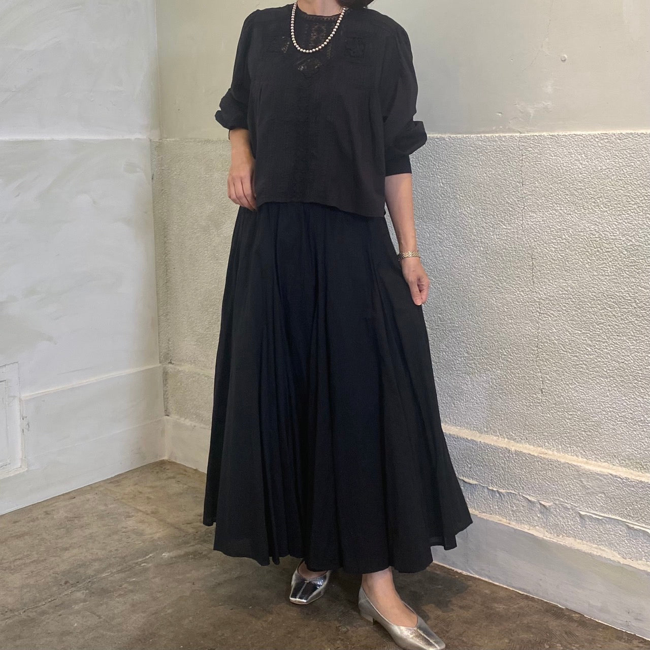 【Fanaka】 モチーフ付きリバーレースブラウス(and SEASONより発送)