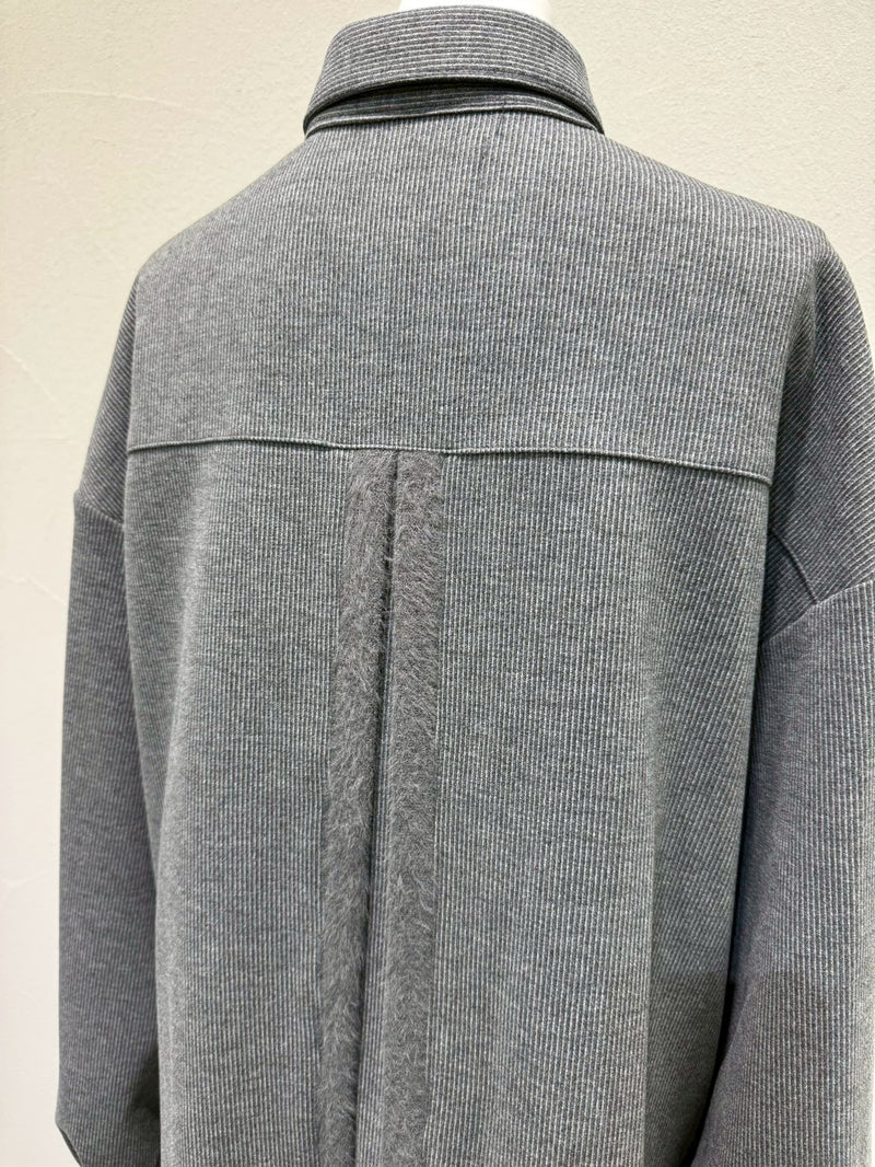 【予約商品】CYAN tokyo/シャギーラインウォームシャツブルゾン