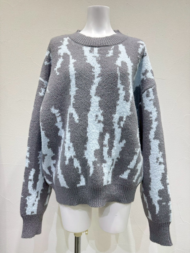 【予約商品】CYAN tokyo/ジオメトジャガードニット
