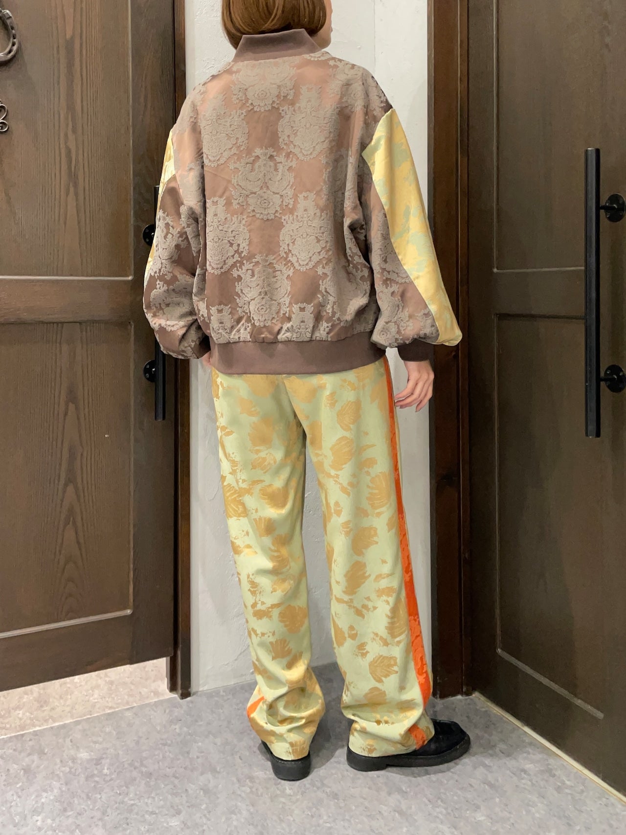 【THOMAS MAGPIE】サテンジャガードパンツ