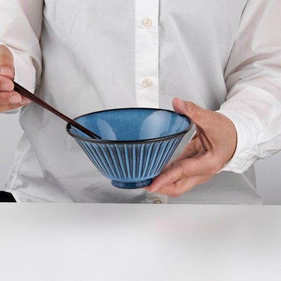 【長崎】波佐見焼 利左エ門 蒼鎬 茶付(大)