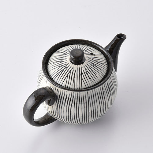 【長崎】波佐見焼 利左エ門 SEN彫 ミニポット(網付)