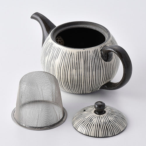 【長崎】波佐見焼 利左エ門 SEN彫 新ポット(網付)