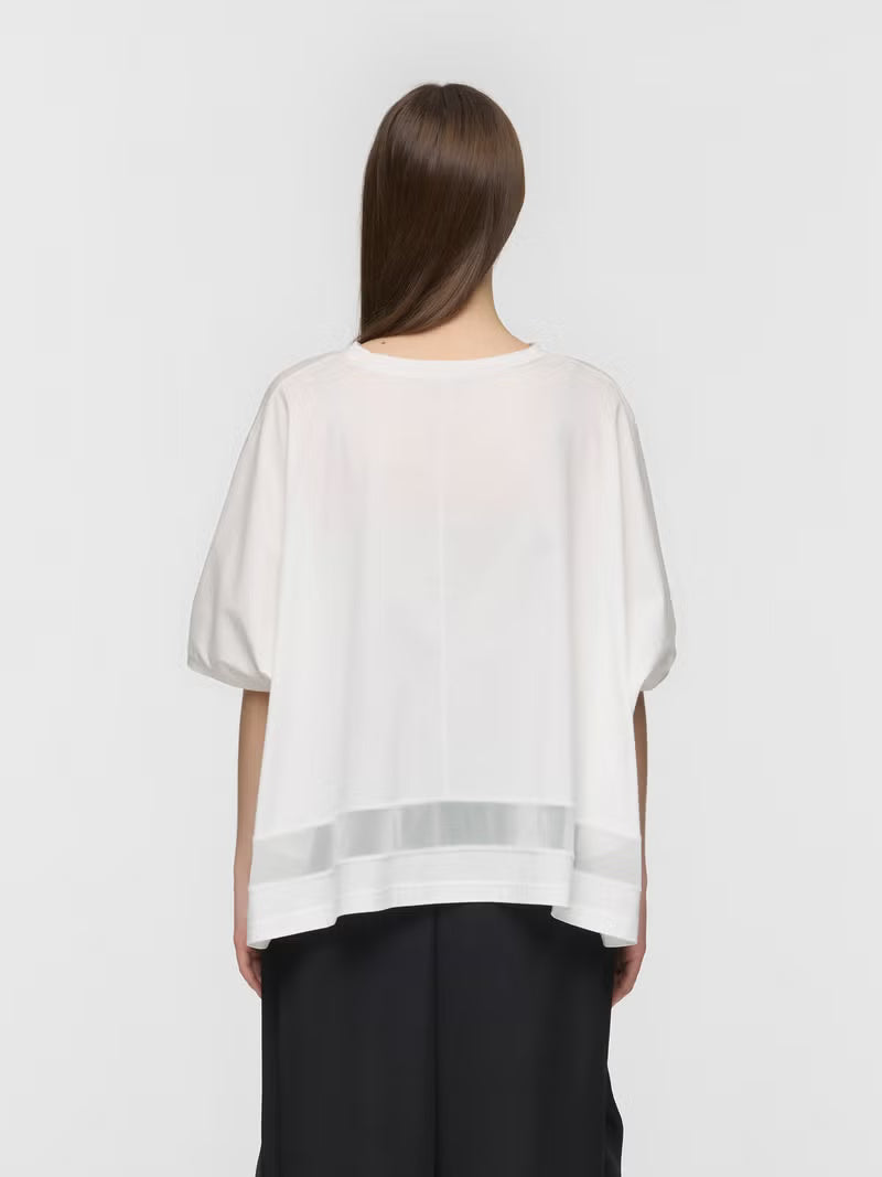 【mizuiro ind】裾シアーTシャツ