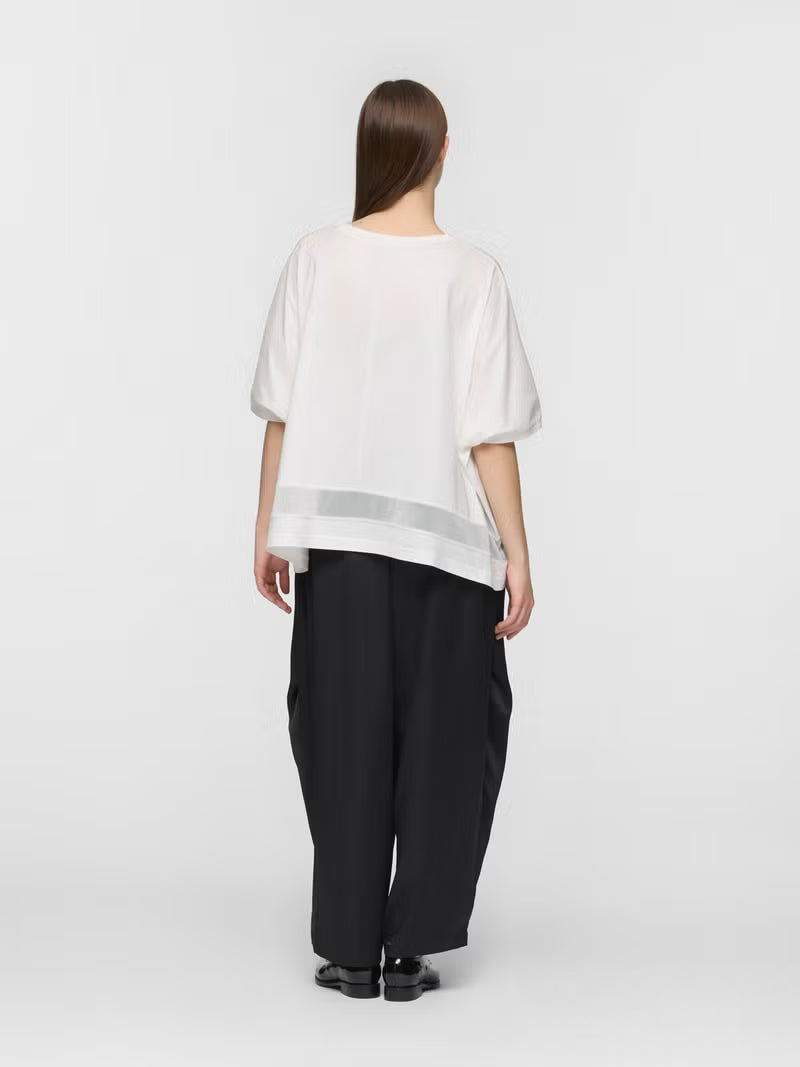 【mizuiro ind】裾シアーTシャツ