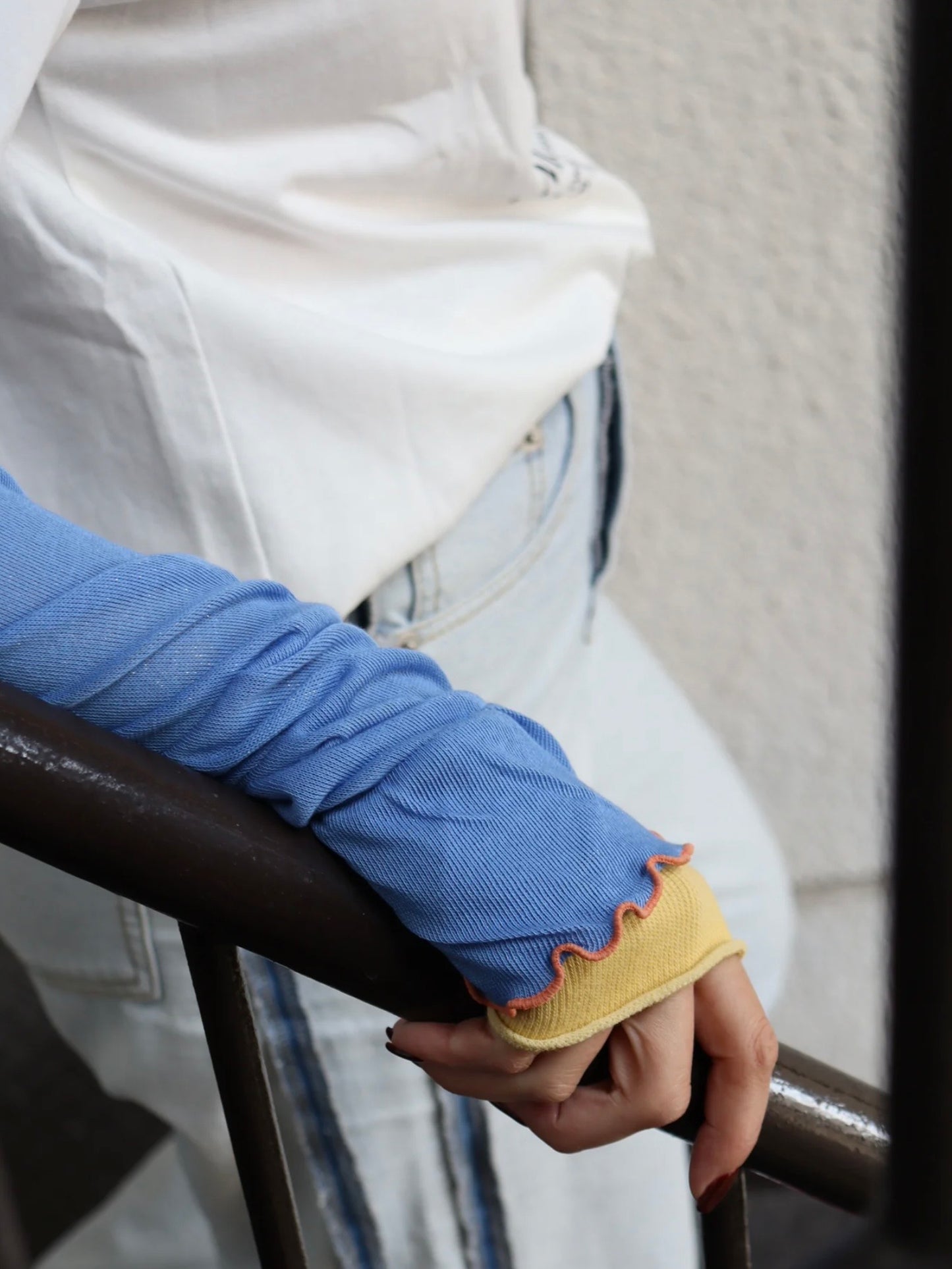 【KIVISDOU】チューリップフリルUVアームカバー