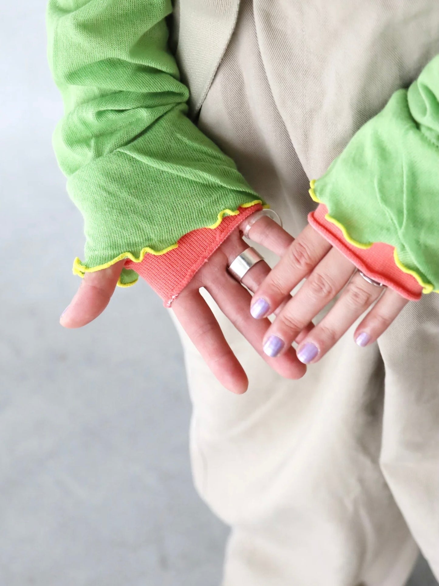 【KIVISDOU】チューリップフリルUVアームカバー