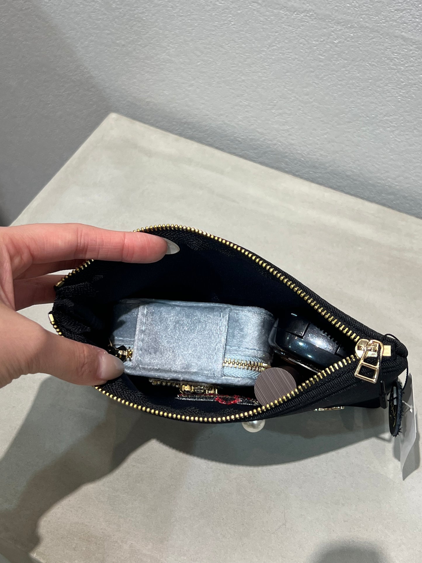 【Rapture】ネイプルズ モチーフ刺繍ポーチ -Sサイズ-