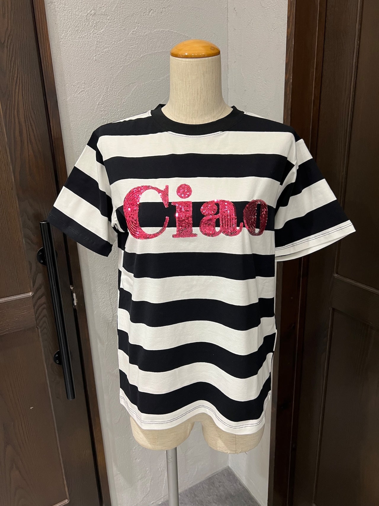 【MICALLE MICALLE】CIAOボーダーTシャツ