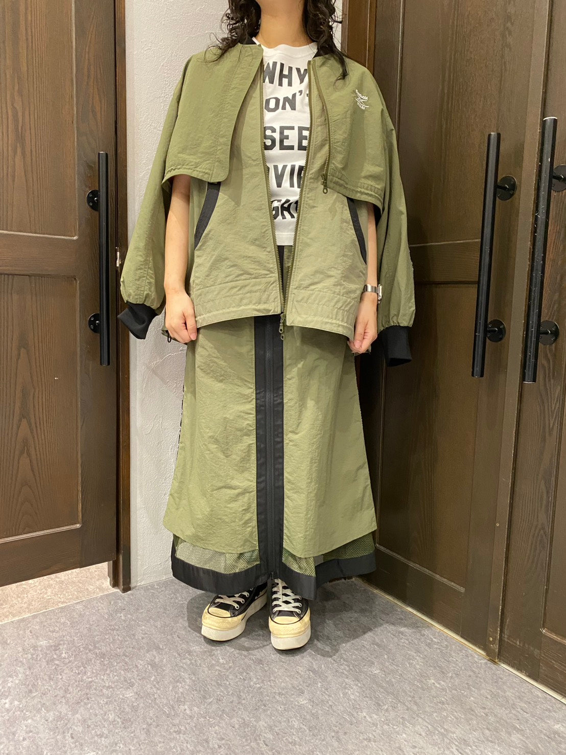 【Risley】Reebokコラボメッシュティアードスカート