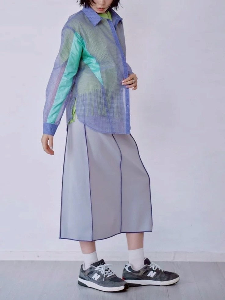 【HCAE】シアーチェックシャツ