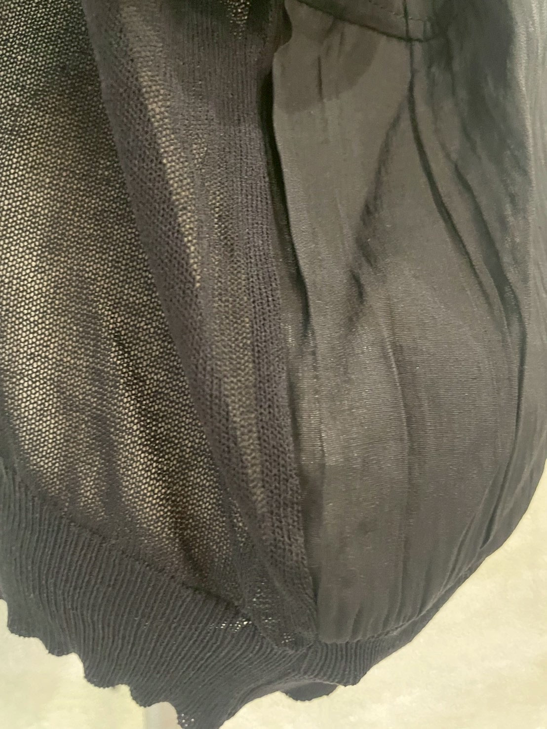 【botanical】布帛ドッキングカーディガン