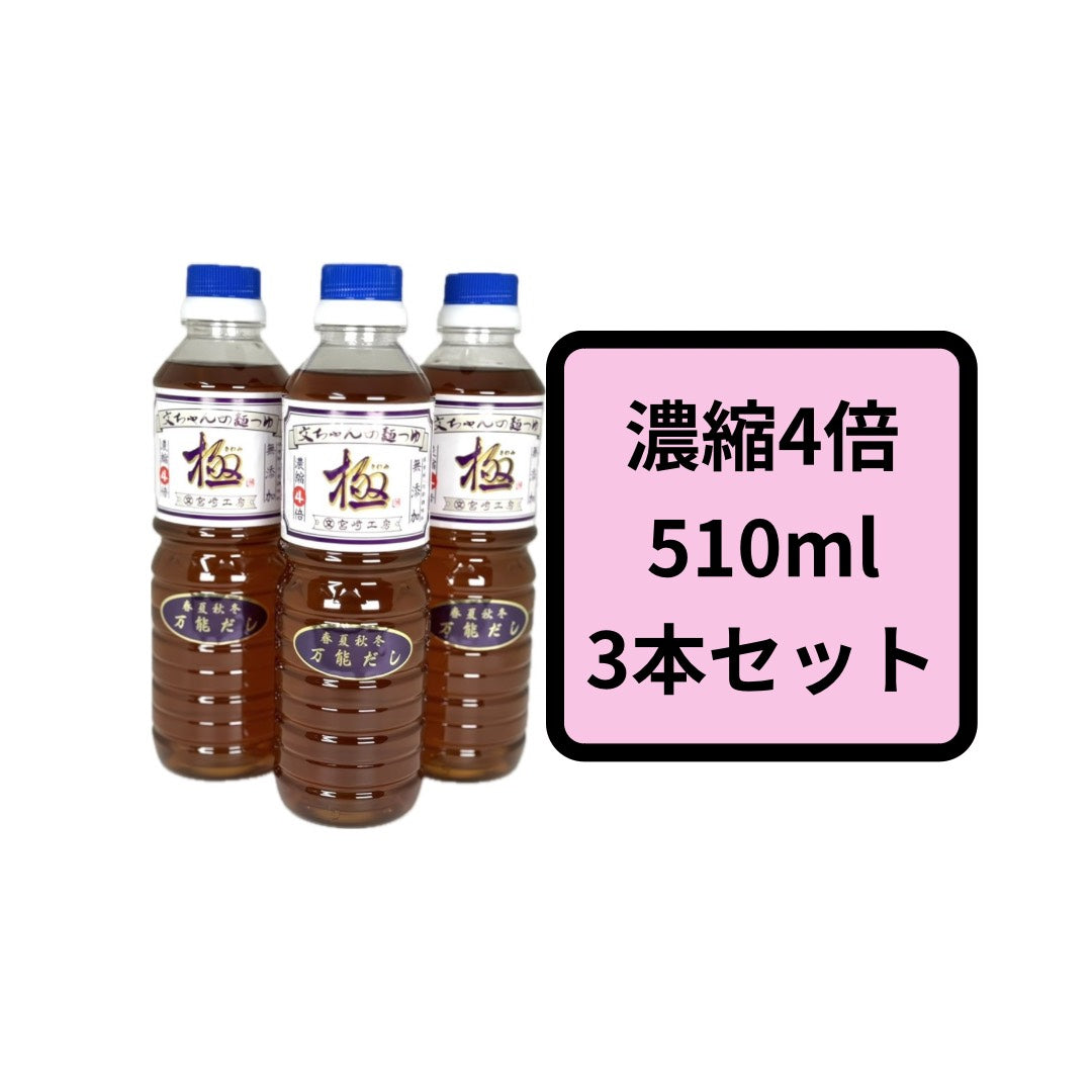 【長崎】文ちゃんの麺つゆ「極」510ml　3本セット