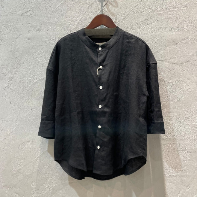 【Swarm】麻スタンド前開きシャツ