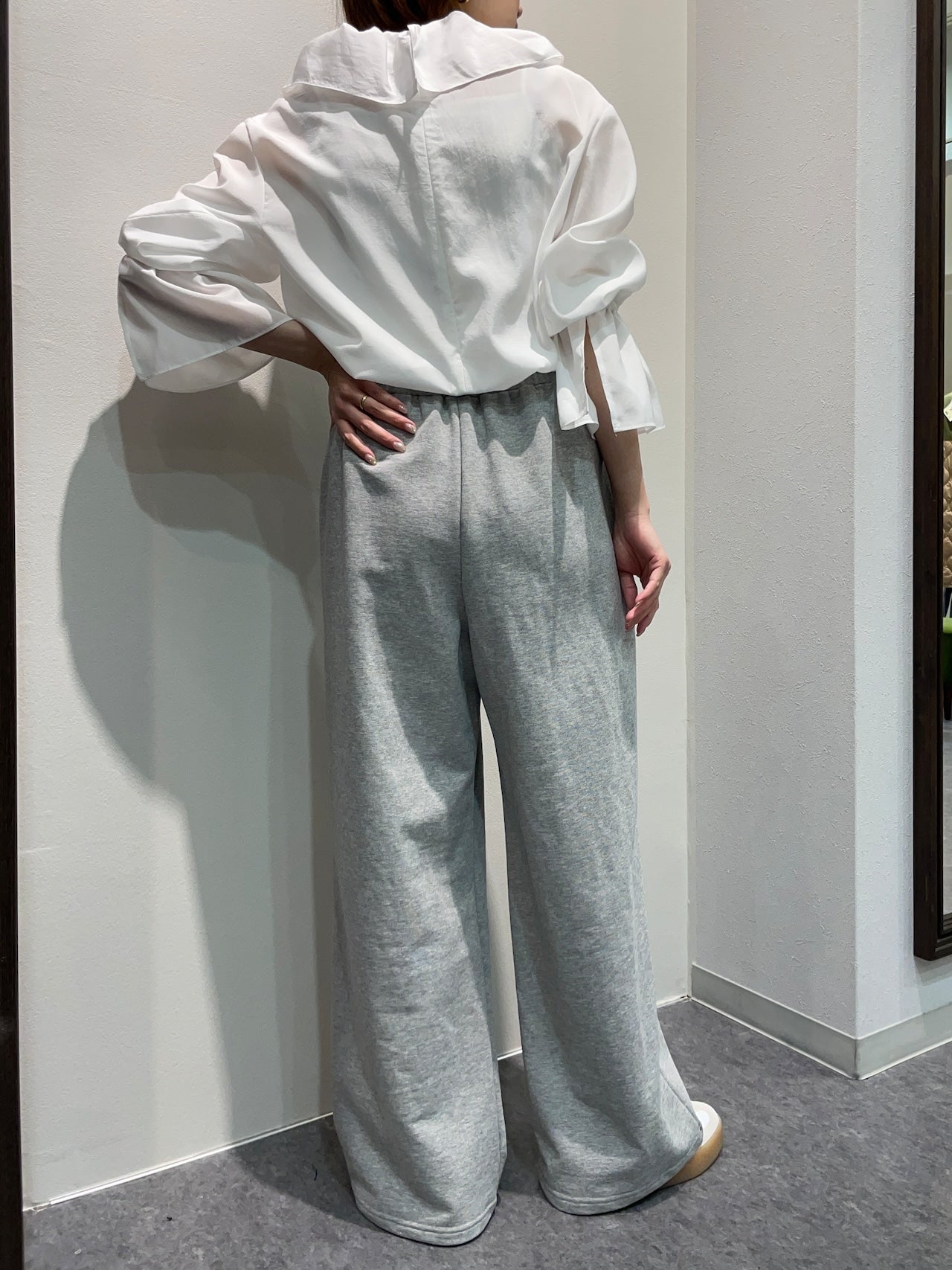 【Eimee Law】サイドロゴ＆レーススエットパンツ