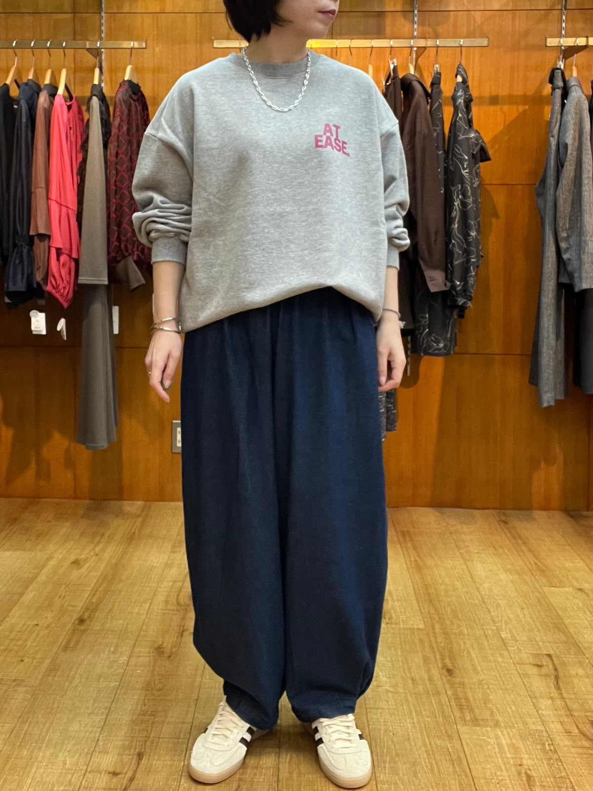 【NUS】国産裏毛 バックテープロゴプルオーバー