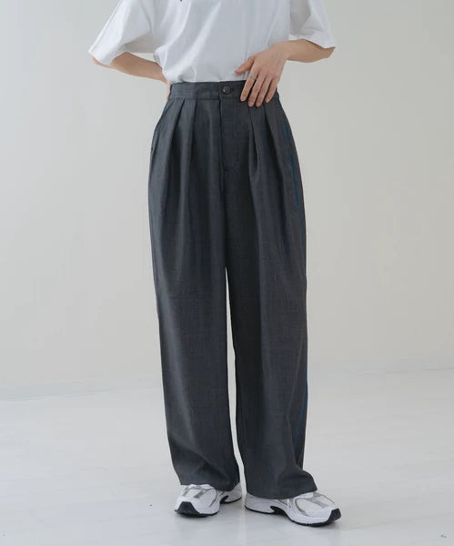 【botanical】サイド配色パイピングパンツ