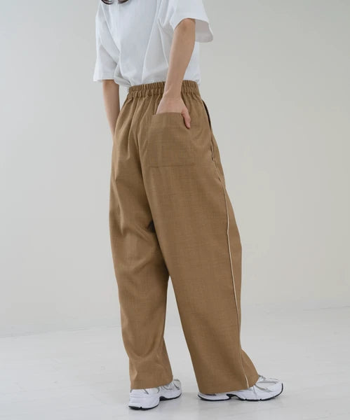 【botanical】サイド配色パイピングパンツ