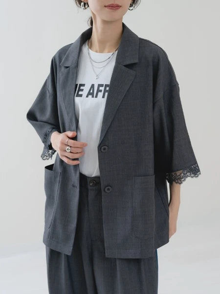 【botanical】袖レーステーラージャケット