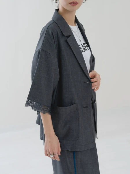 【botanical】袖レーステーラージャケット