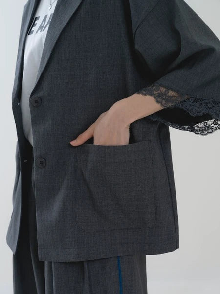 【botanical】袖レーステーラージャケット