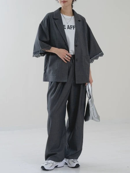 【botanical】袖レーステーラージャケット