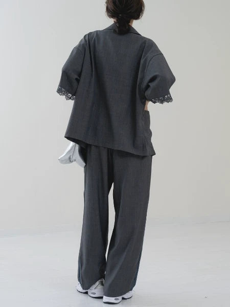 【botanical】サイド配色パイピングパンツ