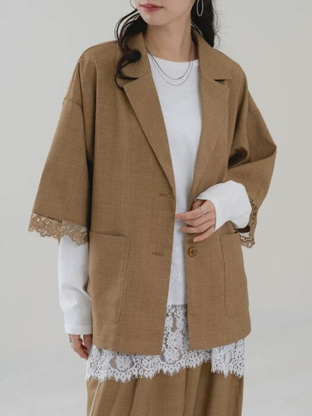 【botanical】袖レーステーラージャケット