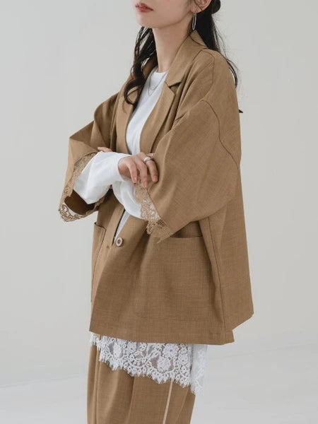 【botanical】袖レーステーラージャケット