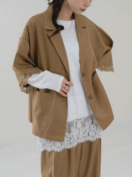 【botanical】袖レーステーラージャケット