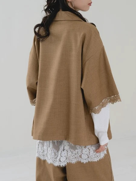 【botanical】袖レーステーラージャケット