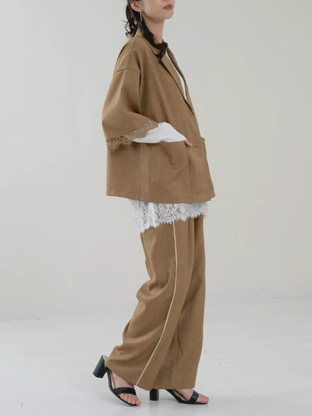 【botanical】袖レーステーラージャケット