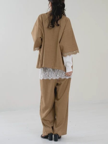 【botanical】袖レーステーラージャケット