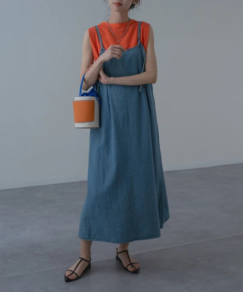 【botanical】肩タックノースリーブプルオーバー