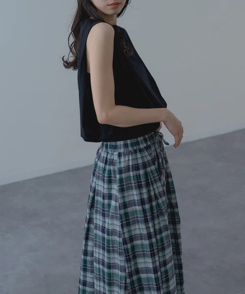 【botanical】肩タックノースリーブプルオーバー