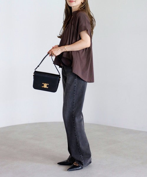【botanical】シャーリングスキッパートップス