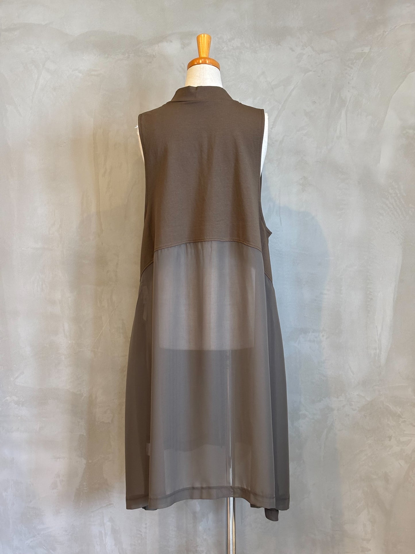 【botanical】バックシアー切替ロングジレ