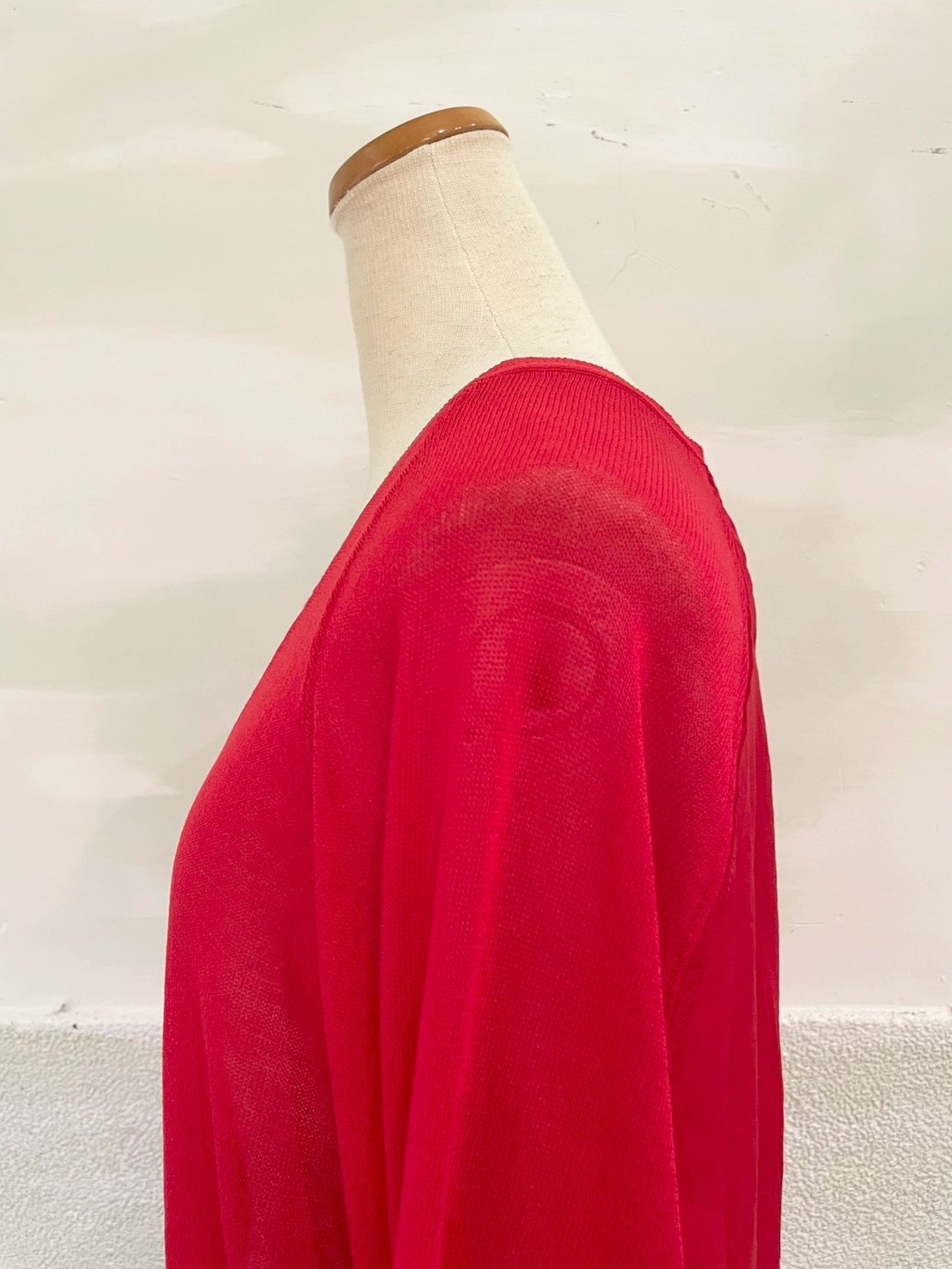 【botanical】布帛ドッキングカーディガン