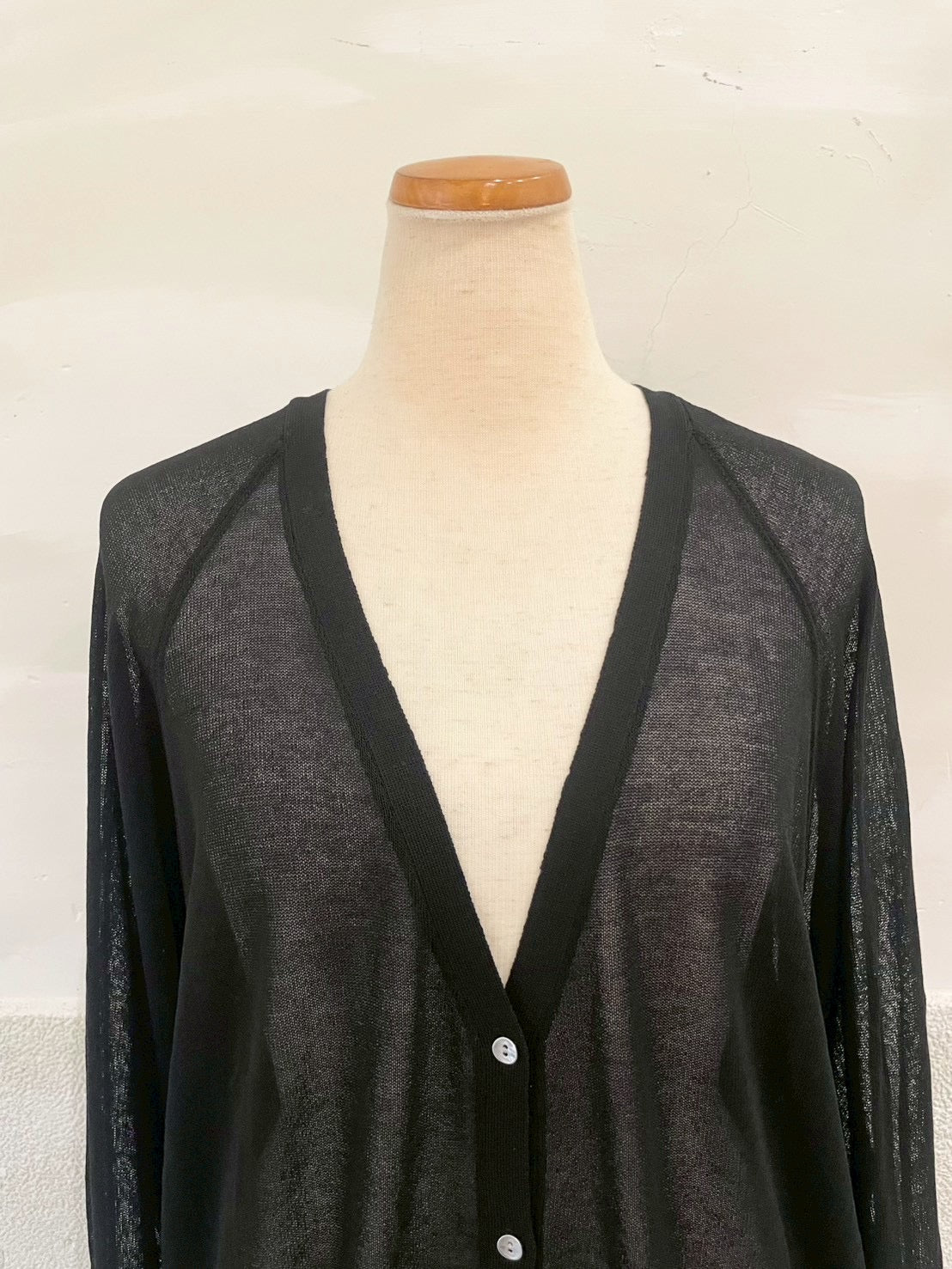 【botanical】布帛ドッキングカーディガン