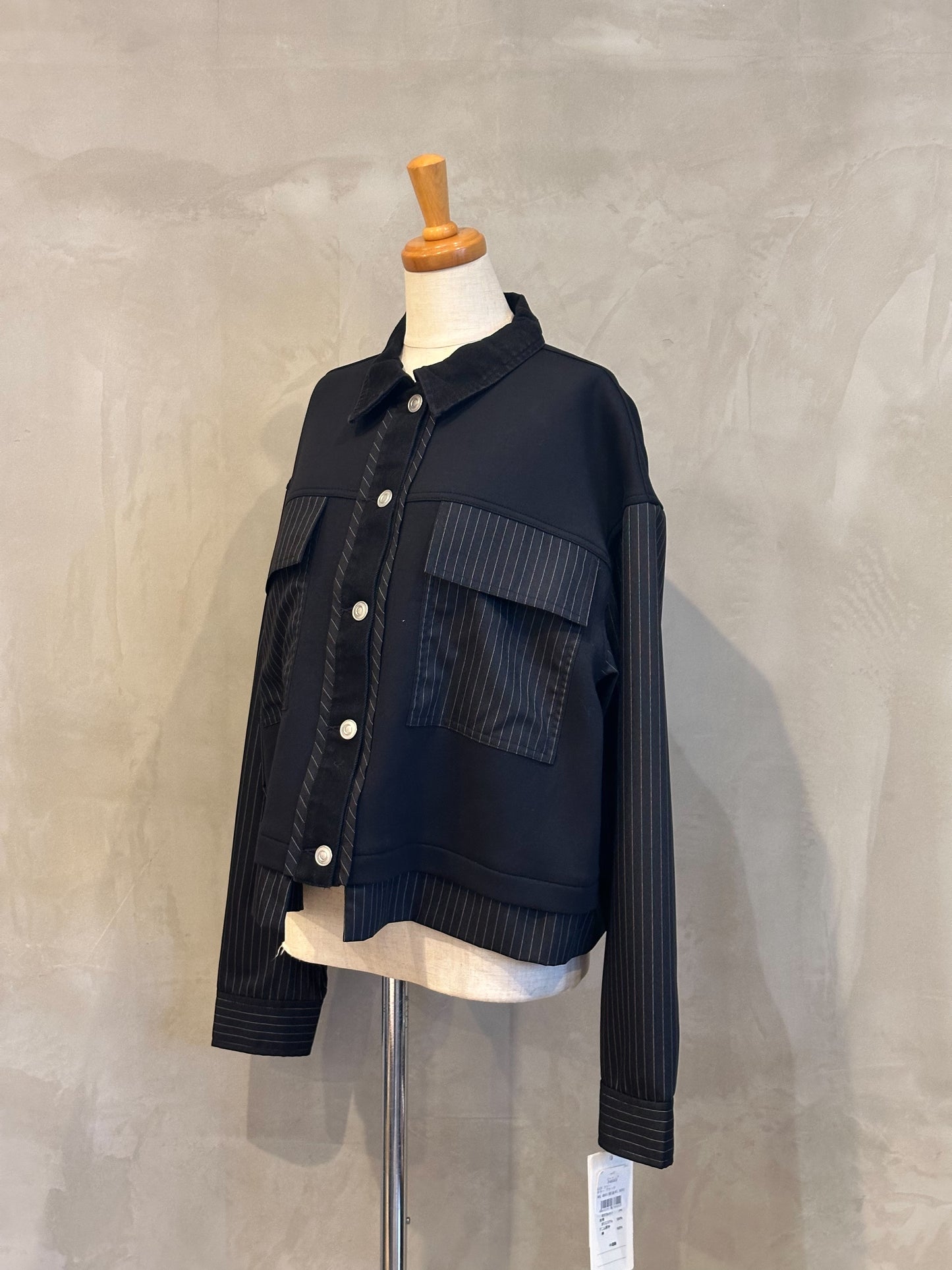 【botanical】異素材切り替えデニムジャケット