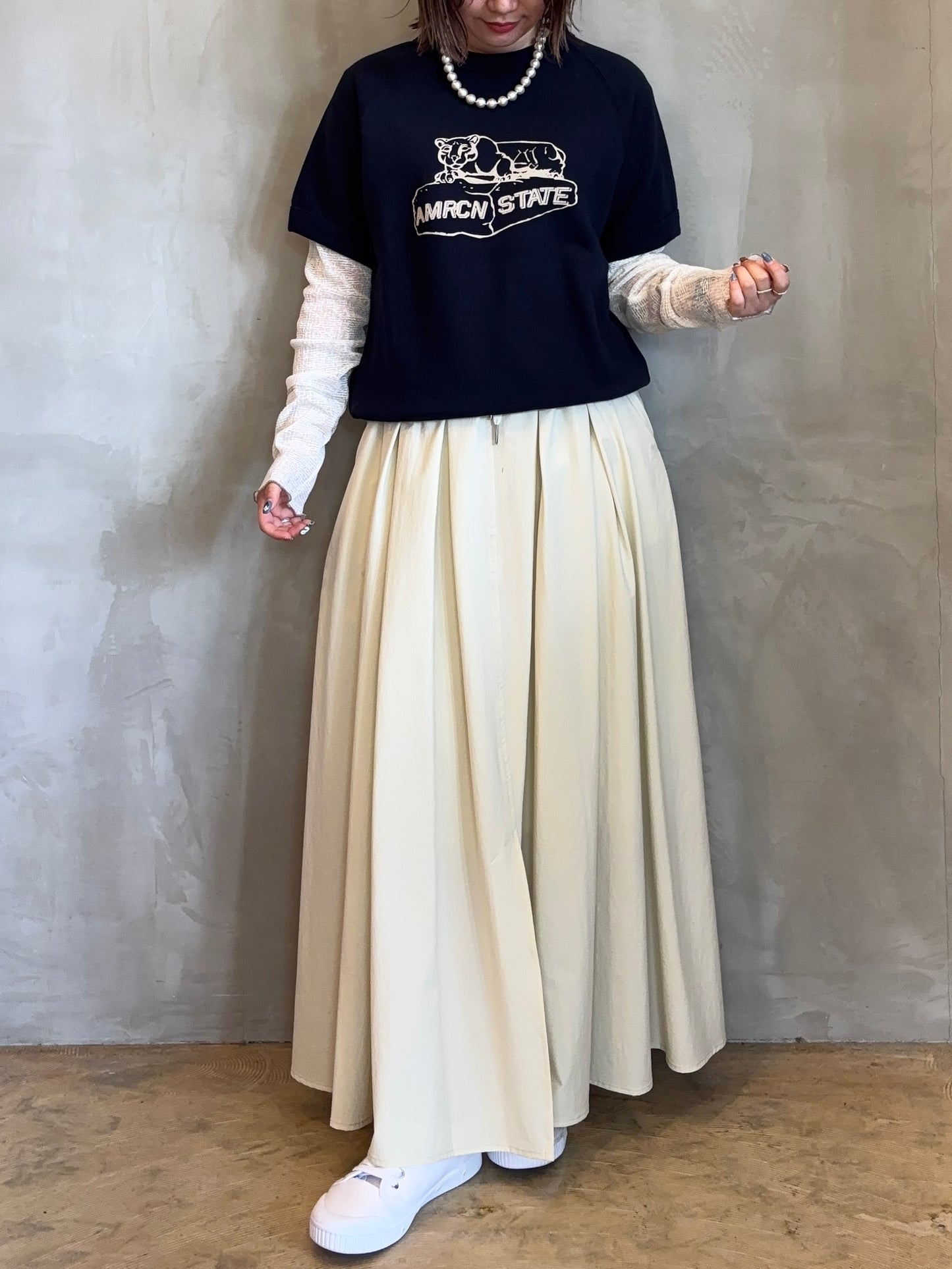 【CYNICAL】ギャザーロングスカート