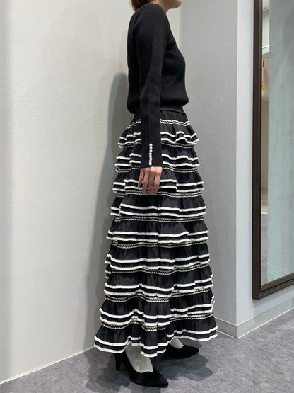 【botanical】フリルボーダースカート