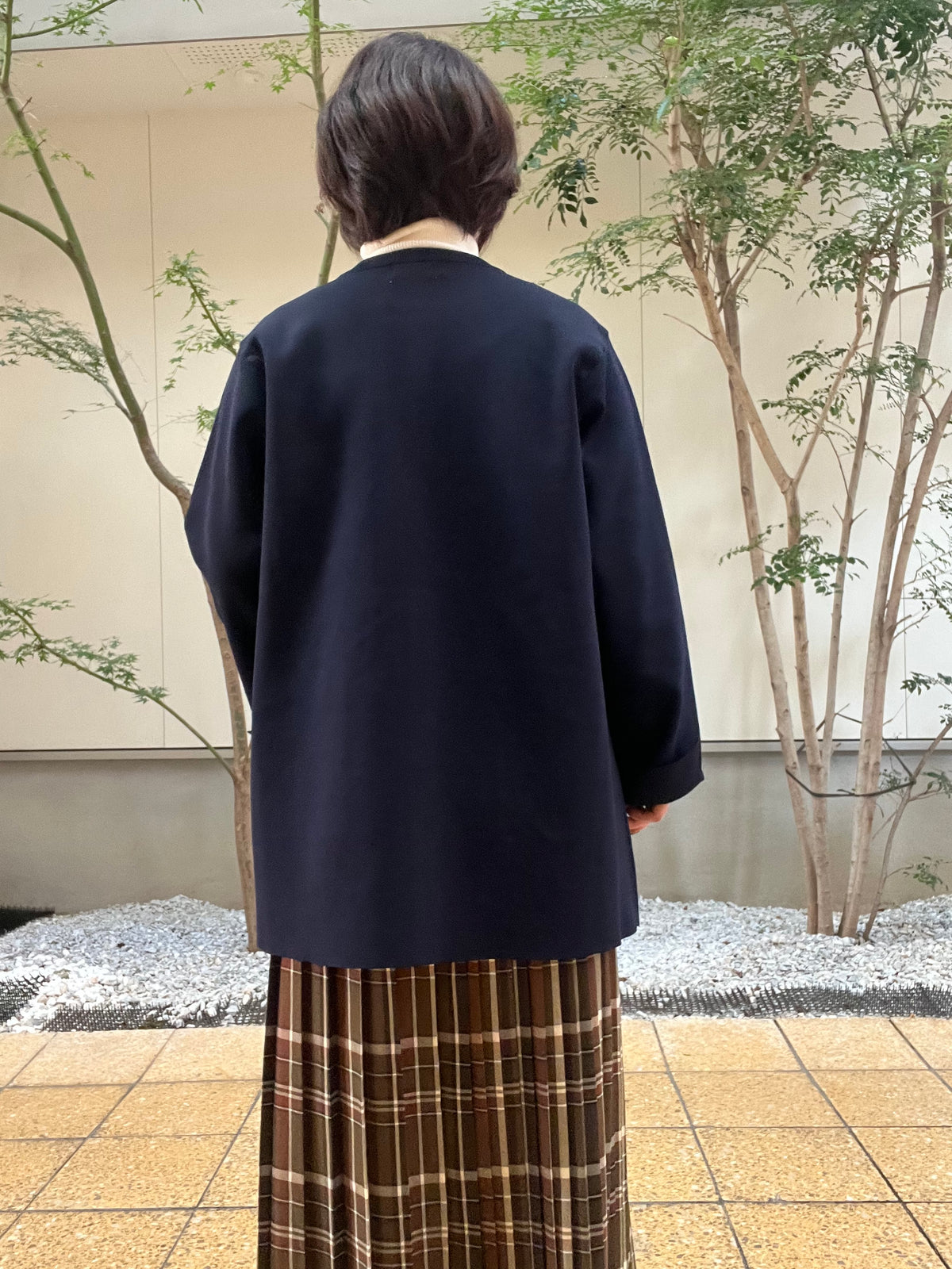 【SOSOTTO】ミラノリブ前立て配色ロングジャケット