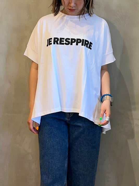 【botanical】コットンラウンドヘムプリントTEE
