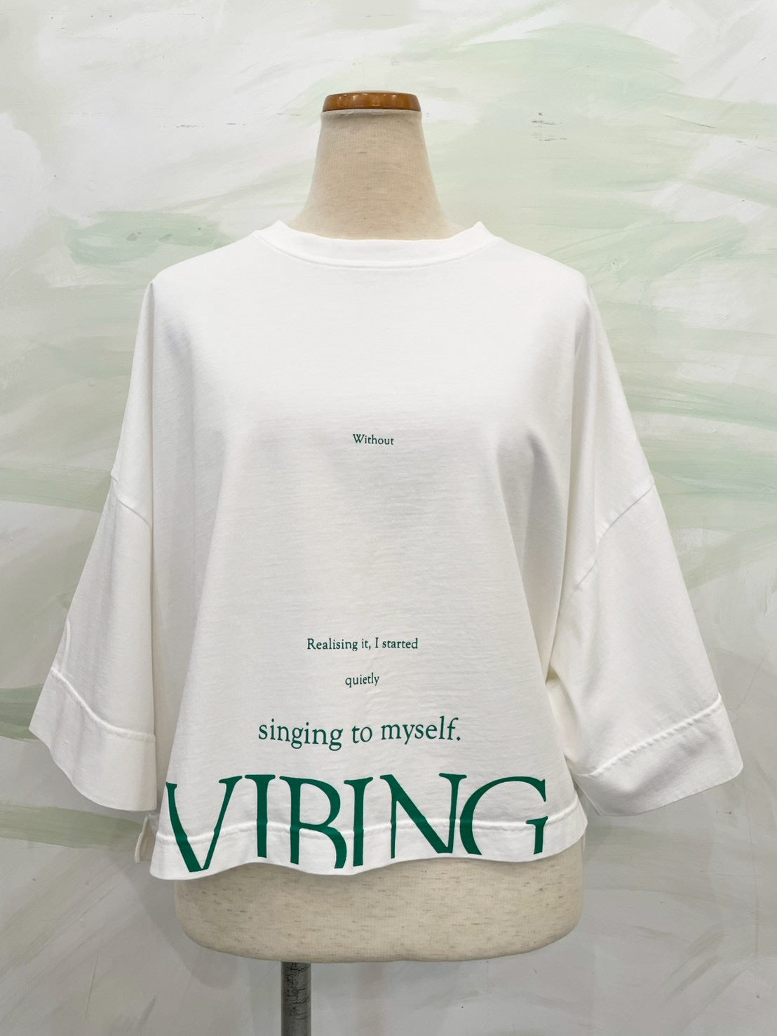 【botanical】ピグメント製品染め オーバーロゴTシャツ