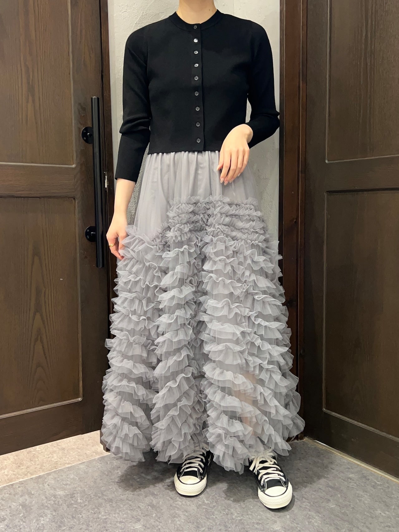 【Dignite collier】ストレッチカーディガン