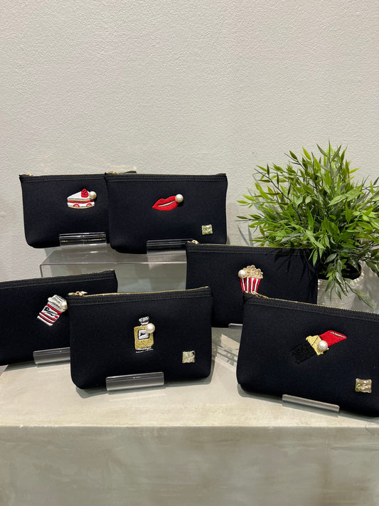 【Rapture】ネイプルズ モチーフ刺繍ポーチ -Sサイズ-