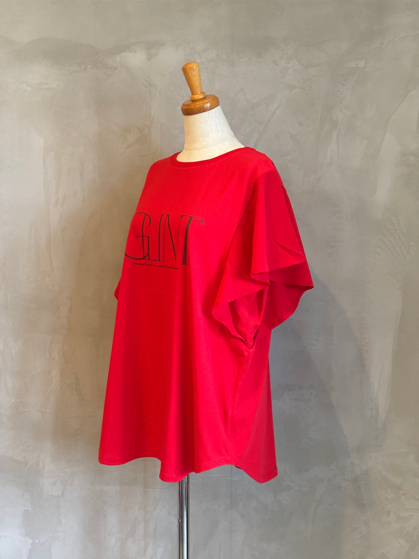 【botanical】USAコットンフリル袖ロゴTee