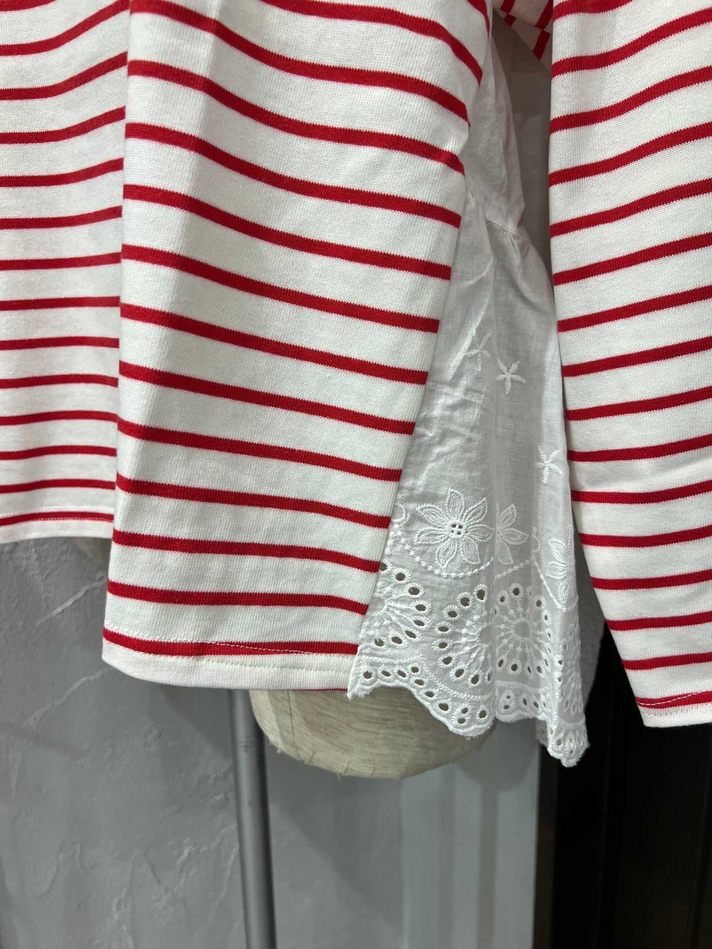 【botanical】裾レース長袖Tシャツ